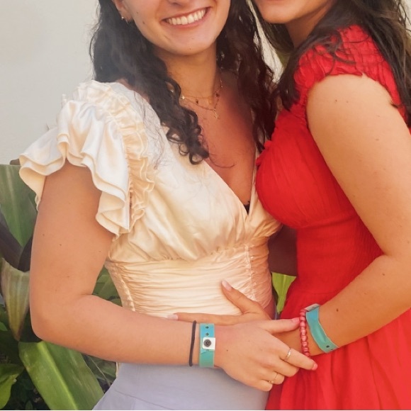 Fab’rik Cream Flutter Sleeve Top - Picture 1 of 5